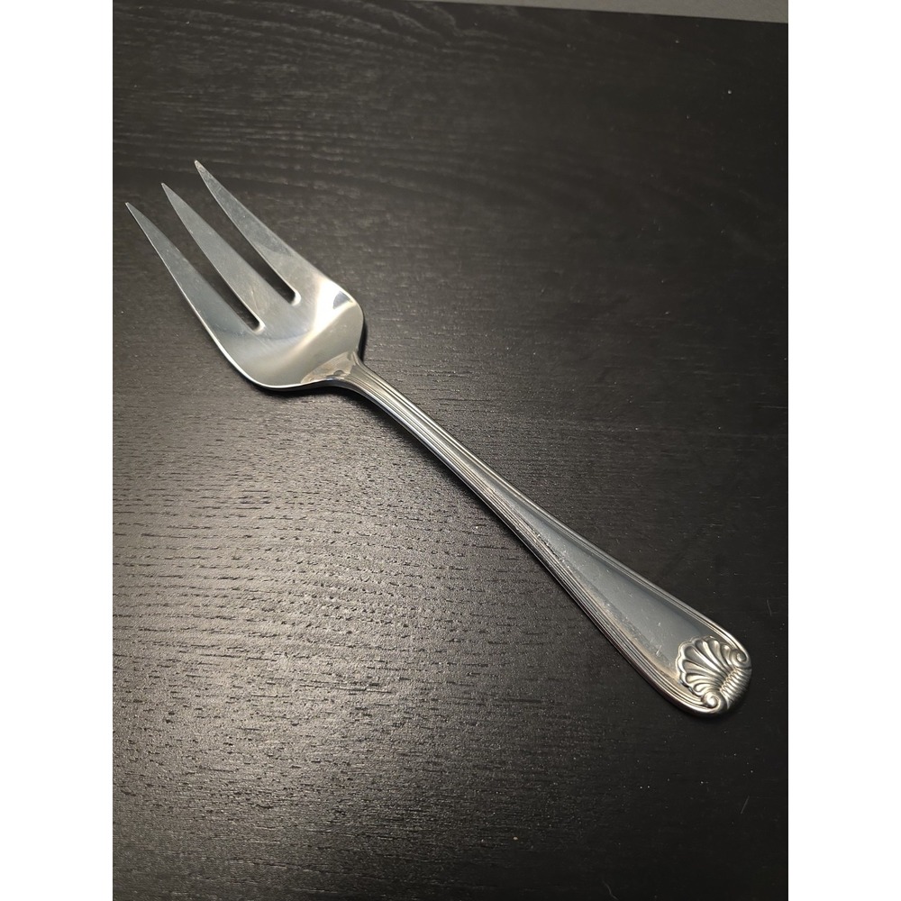 Gorham SHELL Gorham Stainless Cold Meat Serving Fork 18/8 Flatware Japan 8.5"